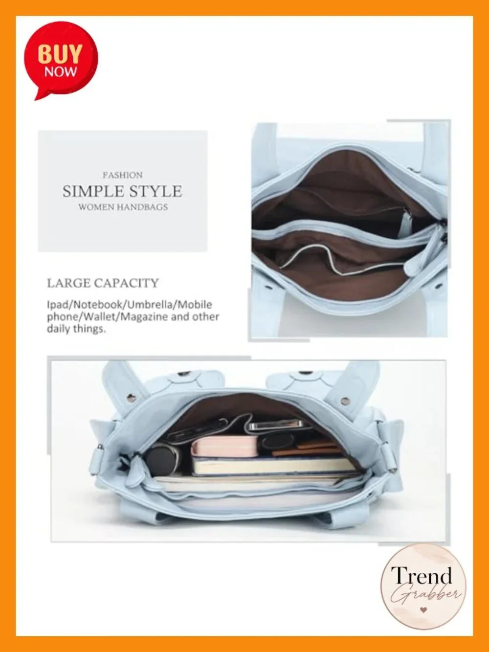 Large Hobo Tote PU Leather Multi-Pocket Shoulder Bag with Adjustable Strap
